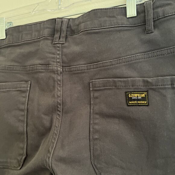 CATERPILLAR CAT Double Reinforced Knee Cargo Canvas Denim Work Pant, Gray- 36x32 - Picture 11 of 12